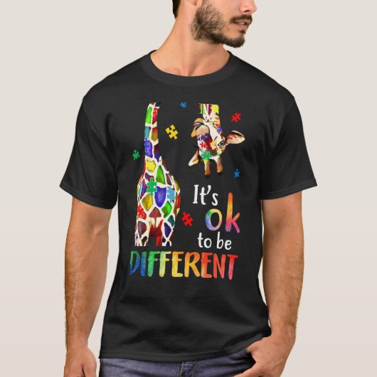 Its Ok To Be Different Autism Awareness Puzzle Pie Tシャツ (正面)