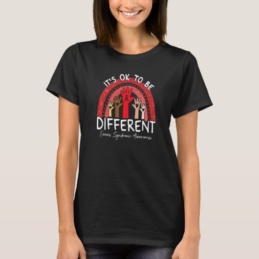 It's Ok To Be Different Evans Syndrome Awareness R Tシャツ (正面)