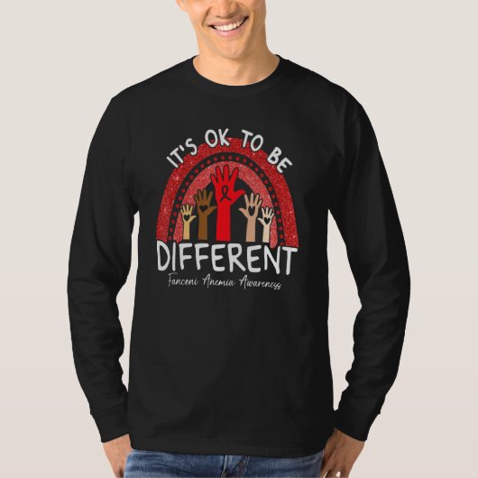 It's Ok To Be Different Fanconi Anemia Awareness R Tシャツ (正面)