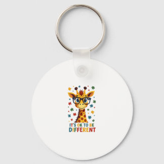 It's Ok To Be Different Giraffe Autism Awareness B キーホルダー