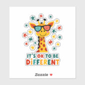 It's Ok To Be Different Giraffe Autism Awareness B シール (シート)