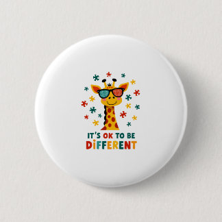 It's Ok To Be Different Giraffe Autism Awareness B 缶バッジ