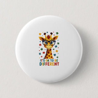 It's Ok To Be Different Giraffe Autism Awareness B 缶バッジ