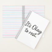 It's Ok to Rest - Self-Reflection Journal ノートブック (内側)