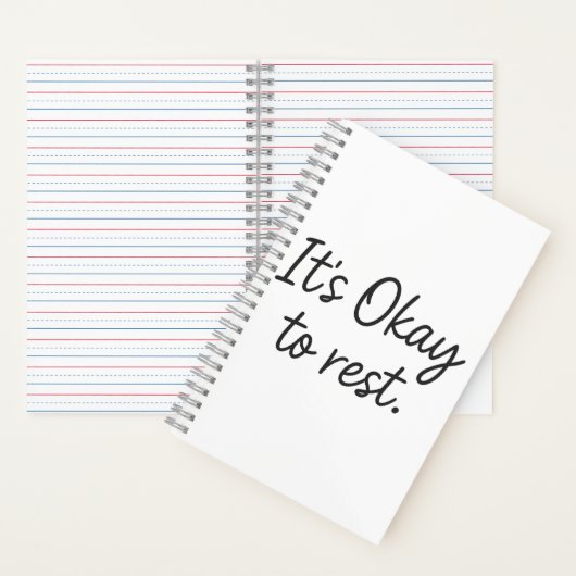 It's Ok to Rest - Self-Reflection Journal ノートブック (内側)