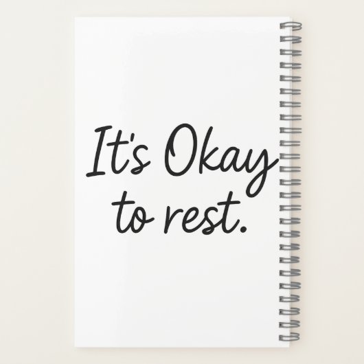It's Ok to Rest - Self-Reflection Journal ノートブック (裏面)