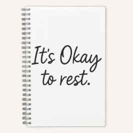 It's Ok to Rest - Self-Reflection Journal ノートブック