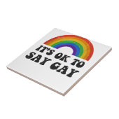 Its Ok To SayゲイフロリダLGBTQレインボープライドゲイ タイル (側面)