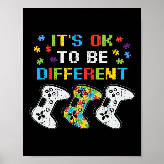 Its Ok To Video 違う Game Gamer Autism Awa ポスター (正面)