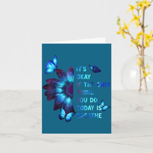It's Okay If Only Thing You Do Is Breathe Suicide  カード (黄色い花)