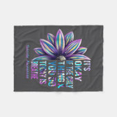 It's Okay If The Only Thing You Do Today Is Breath フリースブランケット (正面(横))