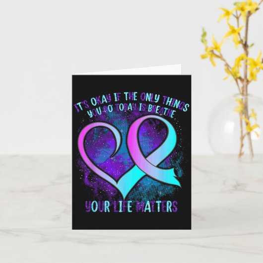 It's Okay If The Only Things You Do Today Is Breat カード (黄色い花)