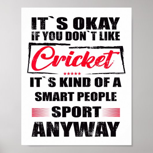 It's Okay If You Don't Like Cricket  ポスター (正面)