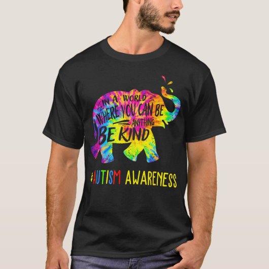 It's Okay To Be Different Elephant Autism Tシャツ (正面)