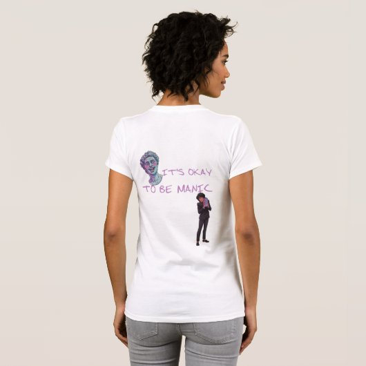 IT'S OKAY TO BE MANIC Tシャツ (裏面フル)