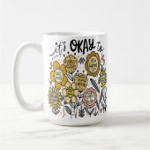 It's Okay To Boho Floral Coffee Mug コーヒーマグカップ (左)