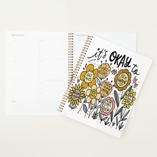 It's Okay To Boho Floral Planner プランナー手帳 (ディスプレー)