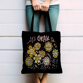 It's Okay To Boho Floral Tote Bag トートバッグ