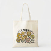 It's Okay To Boho Floral Tote Bag トートバッグ (正面)