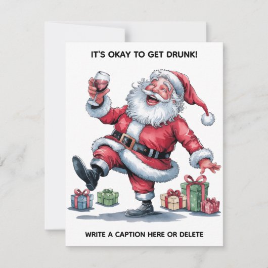 It's Okay To Get Drunk™ Flat Note Card ノートカード (正面)