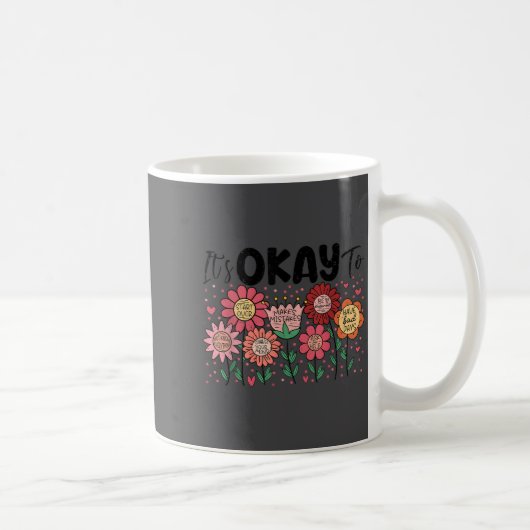 It's Okay To Make Mistakes Be Different Flower Ins コーヒーマグカップ (右)