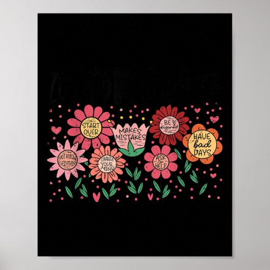 It's Okay To Make Mistakes Be Different Flower Ins ポスター (正面)