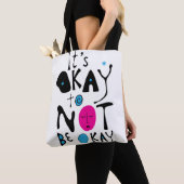 It's Okay to Not Be Fine - Minimal Line トートバッグ (クローズアップ)