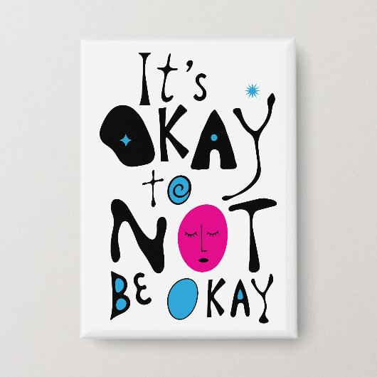 It's Okay to Not Be Fine - Minimal Line 缶バッジ (正面)