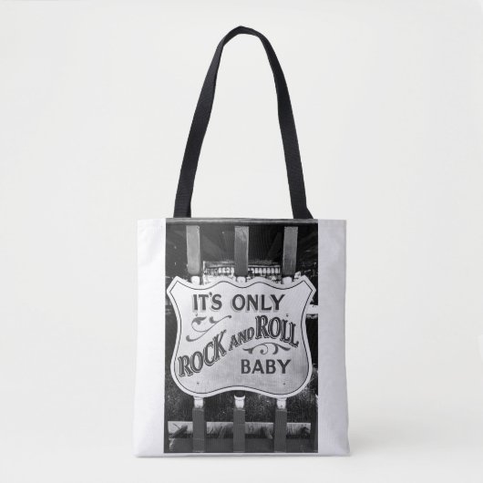 "It's Only Rock and Roll Baby" トートバッグ (正面)
