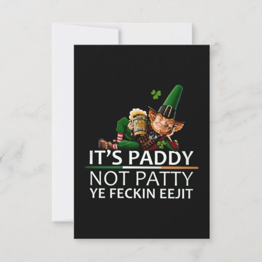 Its paddy not patty ye feckin eejit カード (正面)