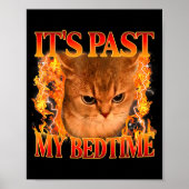 It's Past My Bedtime Funny Cat Meme Animals Humor  ポスター (正面)