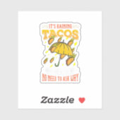 It's Raining Tacos Funny Taco Kids Girls Boys Gift シール (シート)
