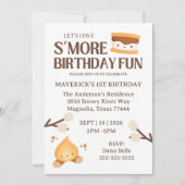 It's S'more Fun to Be One First Birthday  招待状 (正面)