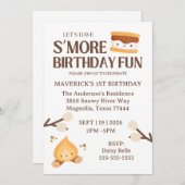 It's S'more Fun to Be One First Birthday 招待状 (正面/裏面)