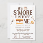 It's S'more Fun to Be One Kids 1st Birthday  招待状 (正面)