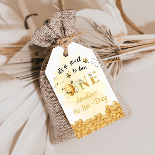 It's So Sweet To Bee 1st Birthday ギフトタグ
