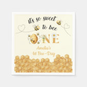 It's So Sweet To Bee 1st Birthday スタンダードカクテルナプキン (正面)