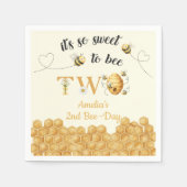 It's So Sweet To Bee 2歳の誕生日 スタンダードカクテルナプキン (正面)