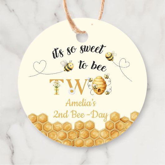 It's So Sweet To Bee 2歳の誕生日 フェイバータグ