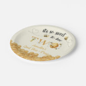 It's So Sweet To Bee 2nd Birthday ペーパープレート (アングル)