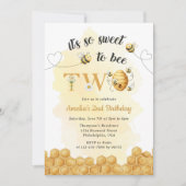 It's So Sweet To Bee 2nd Birthday Invitation 招待状 (正面)
