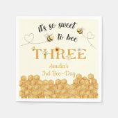 It's So Sweet To Bee 3rd Birthday スタンダードカクテルナプキン (正面)