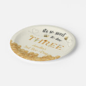 It's So Sweet To Bee 3rd Birthday ペーパープレート (アングル)