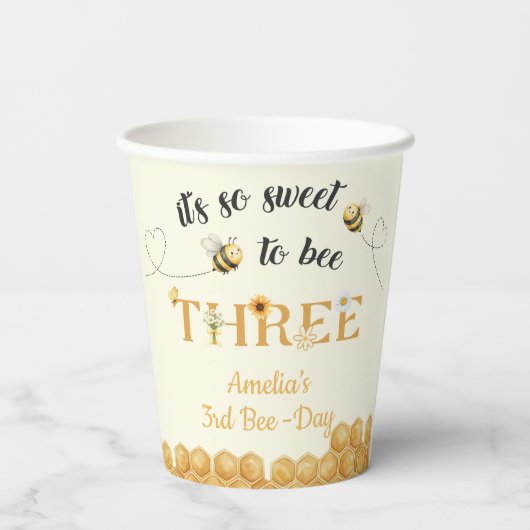 It's So Sweet To Bee 3rd Birthday 紙コップ (裏面)