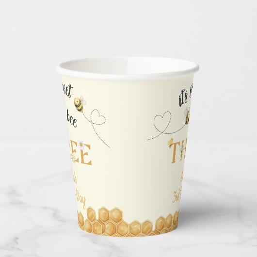 It's So Sweet To Bee 3rd Birthday 紙コップ (左)