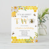 It's So Sweet To Bee TWO 2歳の誕生日パーティー 招待状 (スタンド正面)