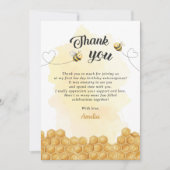 It's So Sweet To Bee Yellow Birthday サンキューカード (正面)