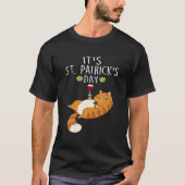 It's St Patrick's Day Funny Cat Face Saint Patrick Tシャツ (正面)