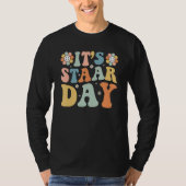 Its Staar Day Testing Day Retro Motivational Teach Tシャツ (正面)
