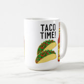 IT'S TACO TIMEかわいいタコスのホットソースイラストレーション コーヒーマグカップ (正面右)